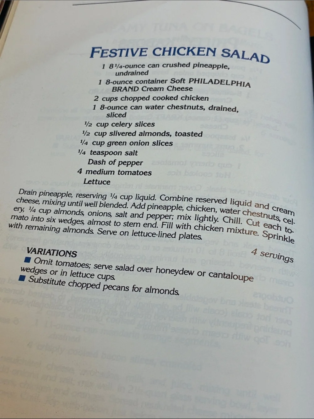 Philadelphia Cream Cheese Cookbook - vintage cookbook